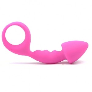 Butt Plug Curved Silicone Pink